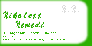 nikolett nemedi business card